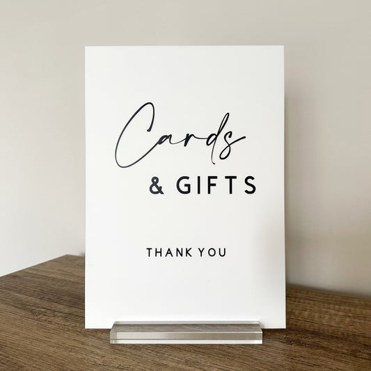 Maia Acrylic Cards & Gifts Sign