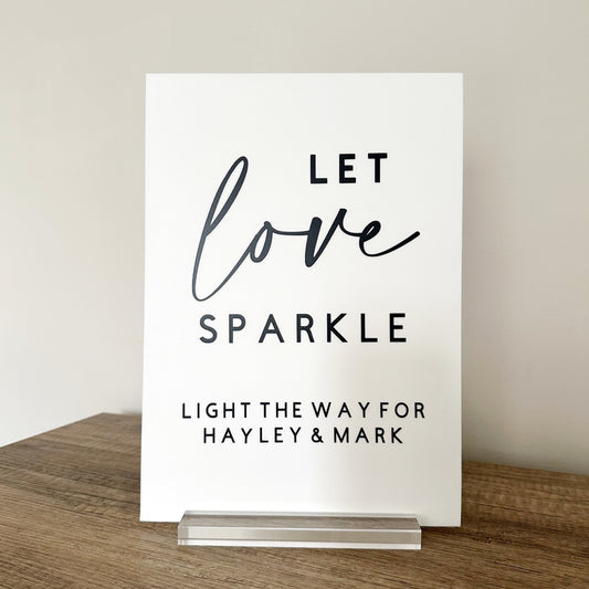 Maia Acrylic Let Love Sparkle (Sparklers) Sign