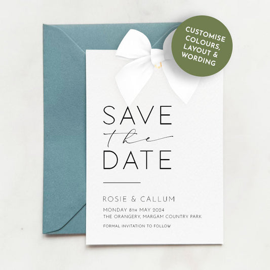 Odite Save the Date with Ribbon