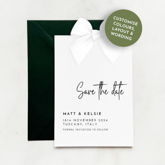 Hera Save the Date with Ribbon