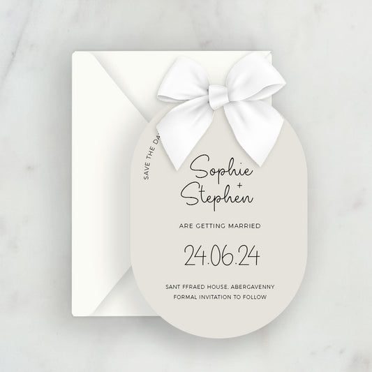 Calli Save the Date with Ribbon