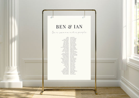 Persephone Sign | Table Plan